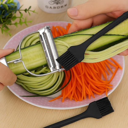 2 in 1 Stainless Steel Julienne Vegetable Peeler