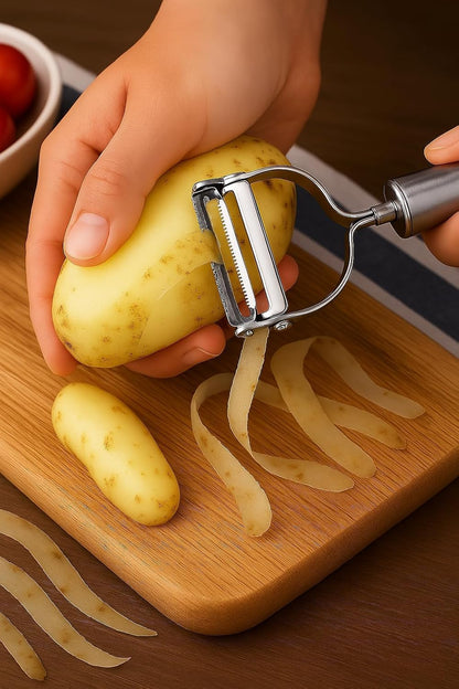 2 in 1 Stainless Steel Julienne Vegetable Peeler