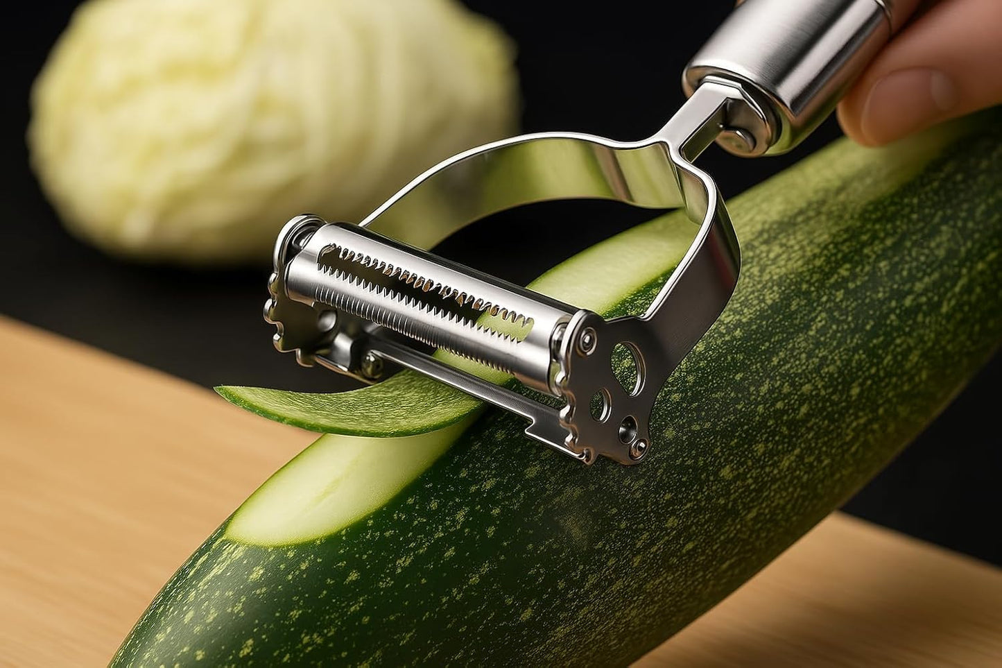 2 in 1 Stainless Steel Julienne Vegetable Peeler