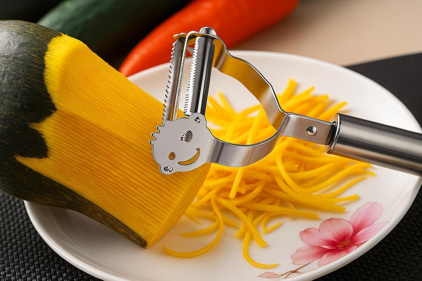 2 in 1 Stainless Steel Julienne Vegetable Peeler