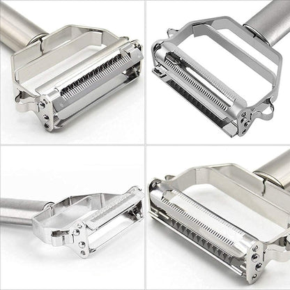 2 in 1 Stainless Steel Julienne Vegetable Peeler