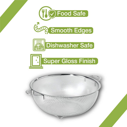 Stainless Steel Colander for Washing Fruits, Rice, Vegetables